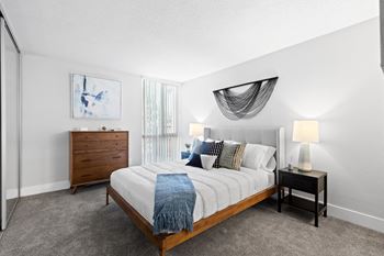 Our apartments offer a spacious bedroom with a king sized bed